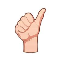 Thumbs up hand gesture image vector
