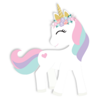 Pastel Colored Unicorn png