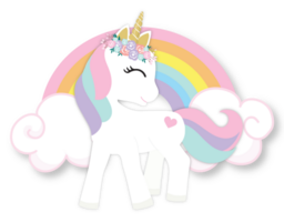Unicorns with Rainbow png