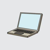 Illustration of a modern laptop vector
