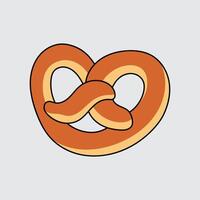 Colorful pretzel graphic vector