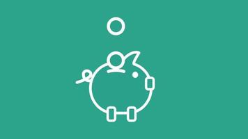 A piggy bank symbolizes saving money for future use, financial planning, thrift, and security by collecting spare change or budgeting income video