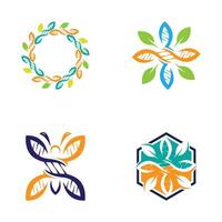 DNA Logo Template Design vector