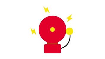 en röd larm med ljud vågor symboliserar en varning eller varna systemet designad till ange fara eller nödsituation kräver omedelbar svar video