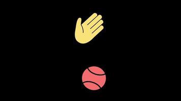 A hand tossing a ball into the air shows the concept of motion, force, and trajectory used in understanding physical movement in space video