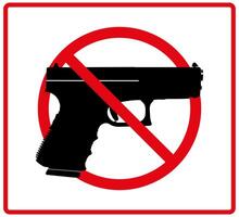 No Weapons Sign - Prohibition Symbol vector