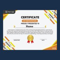 Certificate of participation template design vector