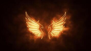 wing of fire flames effect alpha channel background video