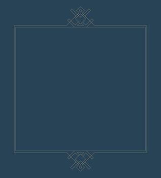 Abstract decorative square frame, gold frame vector