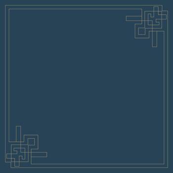 Abstract decorative square frame, gold frame, text box border vector