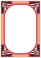 Abstract frame, pastel geometric shapes vector