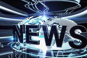 Sleek News Intro Spinning News Wheels Glowing World Map Animation video