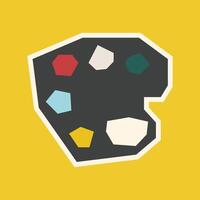 color palette with various colors vector