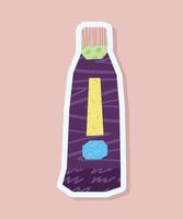 Colorful bottle illustration in unique style vector