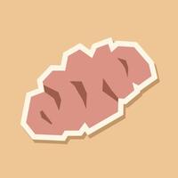 croissant illustration in a minimalist style vector