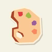 Colorful artist palette illustration vector