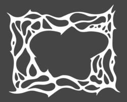 Abstract biomorphism tribal bubble shape frame border pattern background layout wallpaper poster texture print art vector