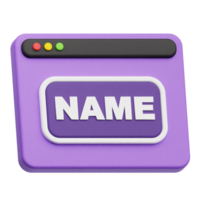 name website 3d icon png