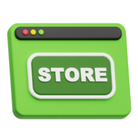 store website 3d icon png