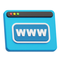 www website 3d icon png