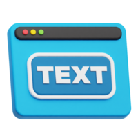 text website 3d icon png