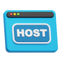 host website 3d icon png