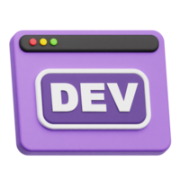 dev website 3d icon png