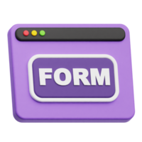form website 3d icon png