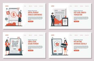Digital payment solutions and services vector