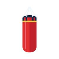 A flat design icon of a red punching bag vector