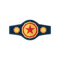 Colorful championship belt with star vector
