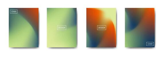 Colorful abstract cover design samples vector