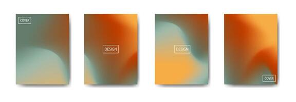 Four colorful design covers vector