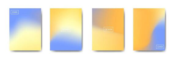 Colorful gradient cover designs vector