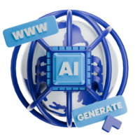 AI Website Builder 3D Illustration png