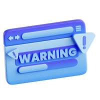 Website Alert 3D Illustration png