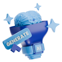 Generate Idea 3D Illustration png