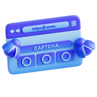 falso CAPTCHA erro 3d ilustração png