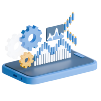 virtual business maintenance 3D Illustration png