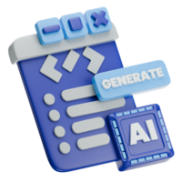 ai código gerador 3d ilustração png