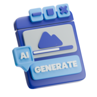 Ai Image Generator 3D Illustration png
