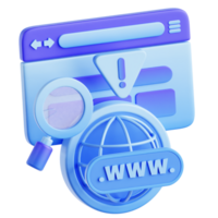 Phishing Web 3D Illustration png