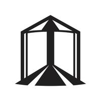 Grain storage silo silhouette for farming vector