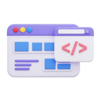 rede desenvolvimento interface mostrando codificação e disposição elementos isolado em transparente fundo png