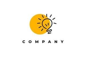 modern line art shining lights logo vector