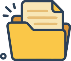 file folder with document icon png