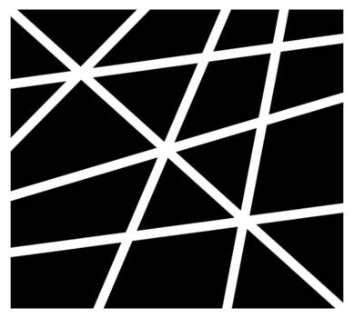 Abstract geometric photo frame collage design with black squares and diamonds outlined in white, featuring a modern warped grid pattern ideal for minimalist image presentation vector