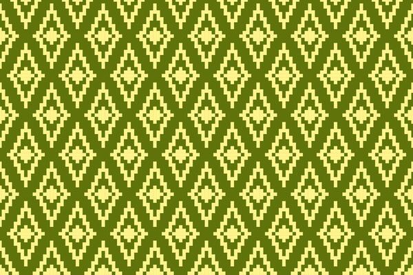 Green and Yellow Diamond Geometric Pattern