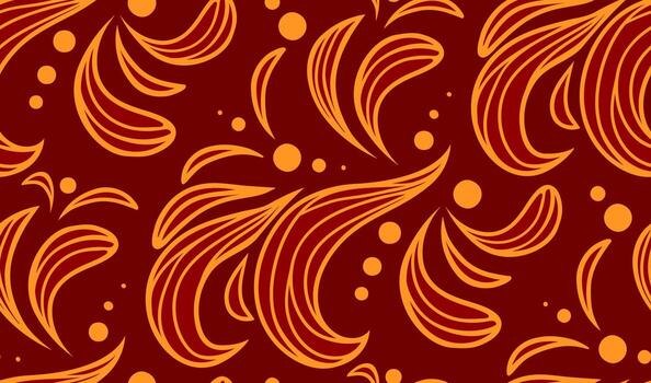 sin costura modelo con Clásico rizo en rojo antecedentes vector