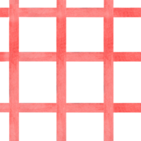 Red watercolor plaid repeat seamless pattern. Ideal for wrapping paper, fabric patterns, party decor, or playful backgrounds in design projects. png